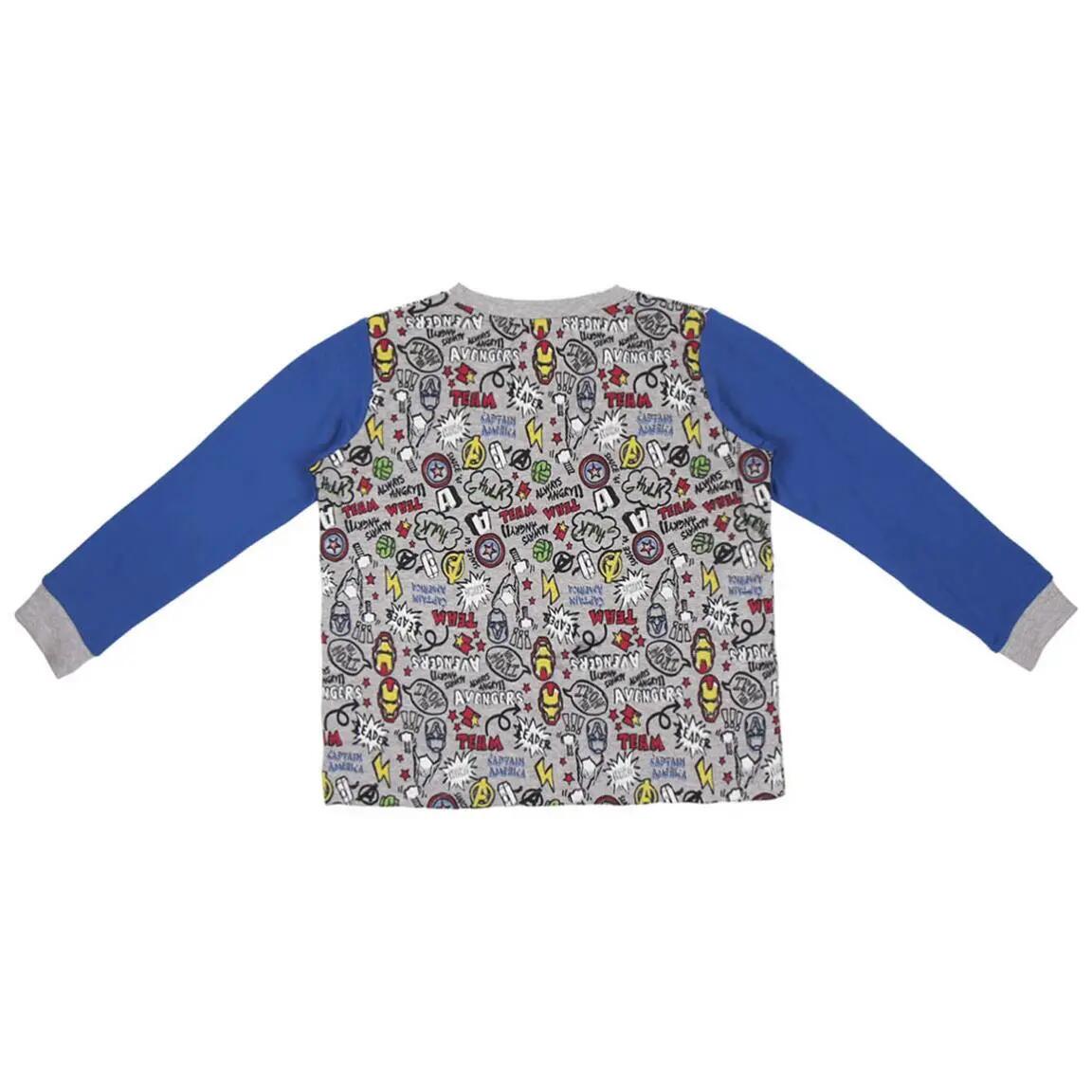 Pyjama Long Enfant Avengers Deux Pièces en Coton Gris 3/5
