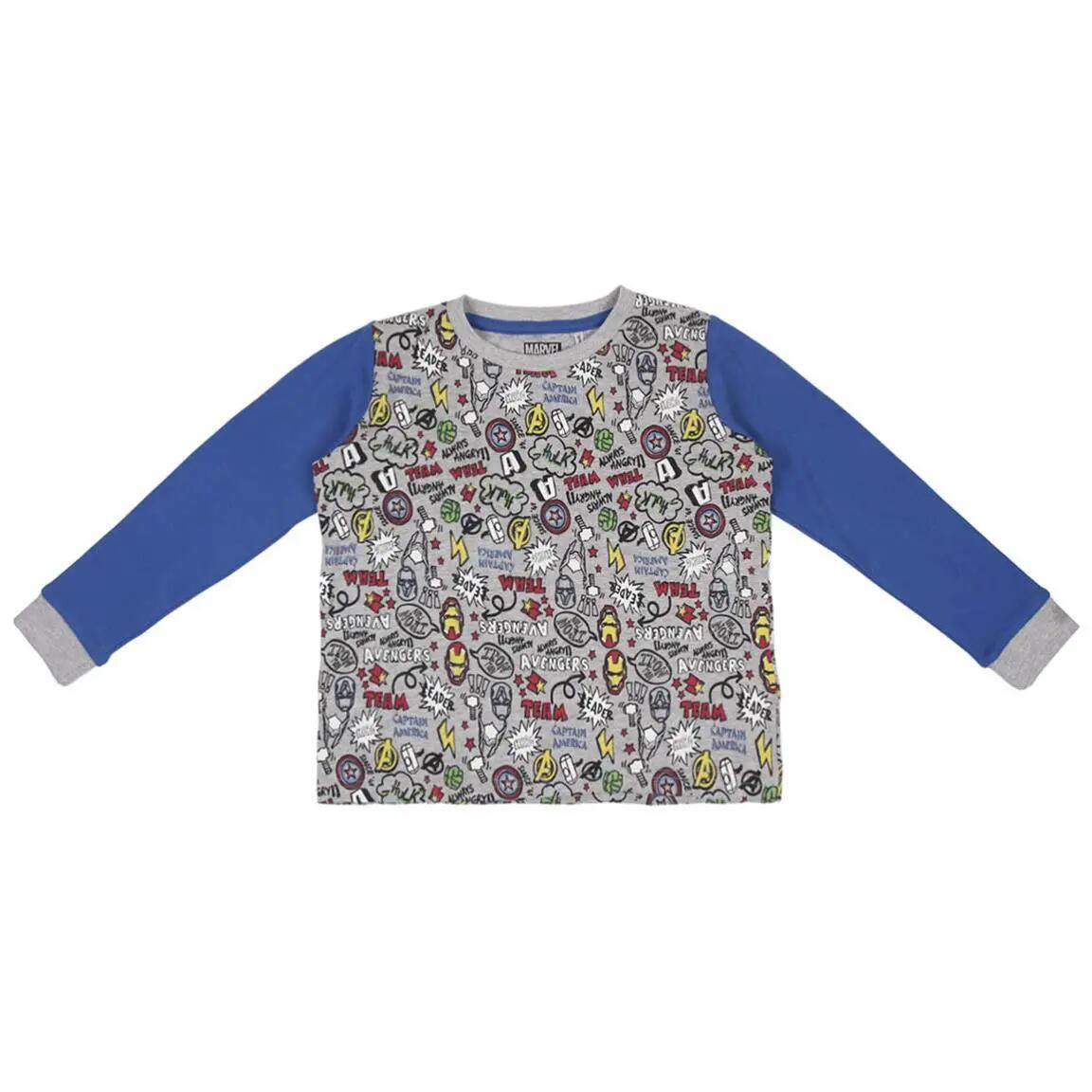 Pyjama Long Enfant Avengers Deux Pièces en Coton Gris 2/5