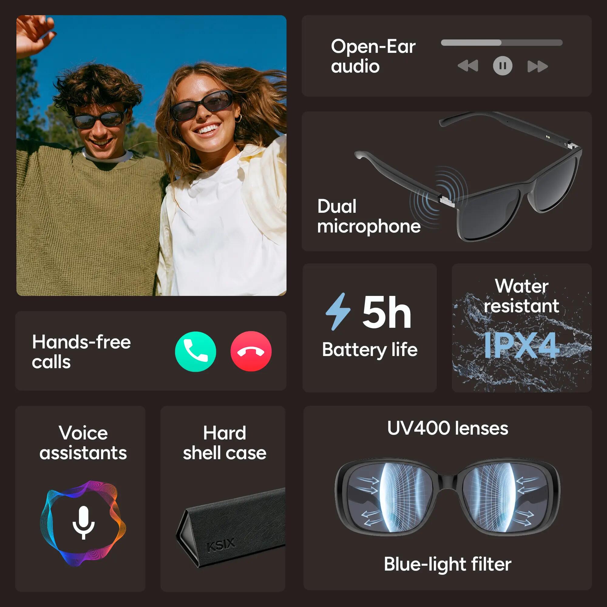 Lunettes connectées  Sonance avec audio 2/6
