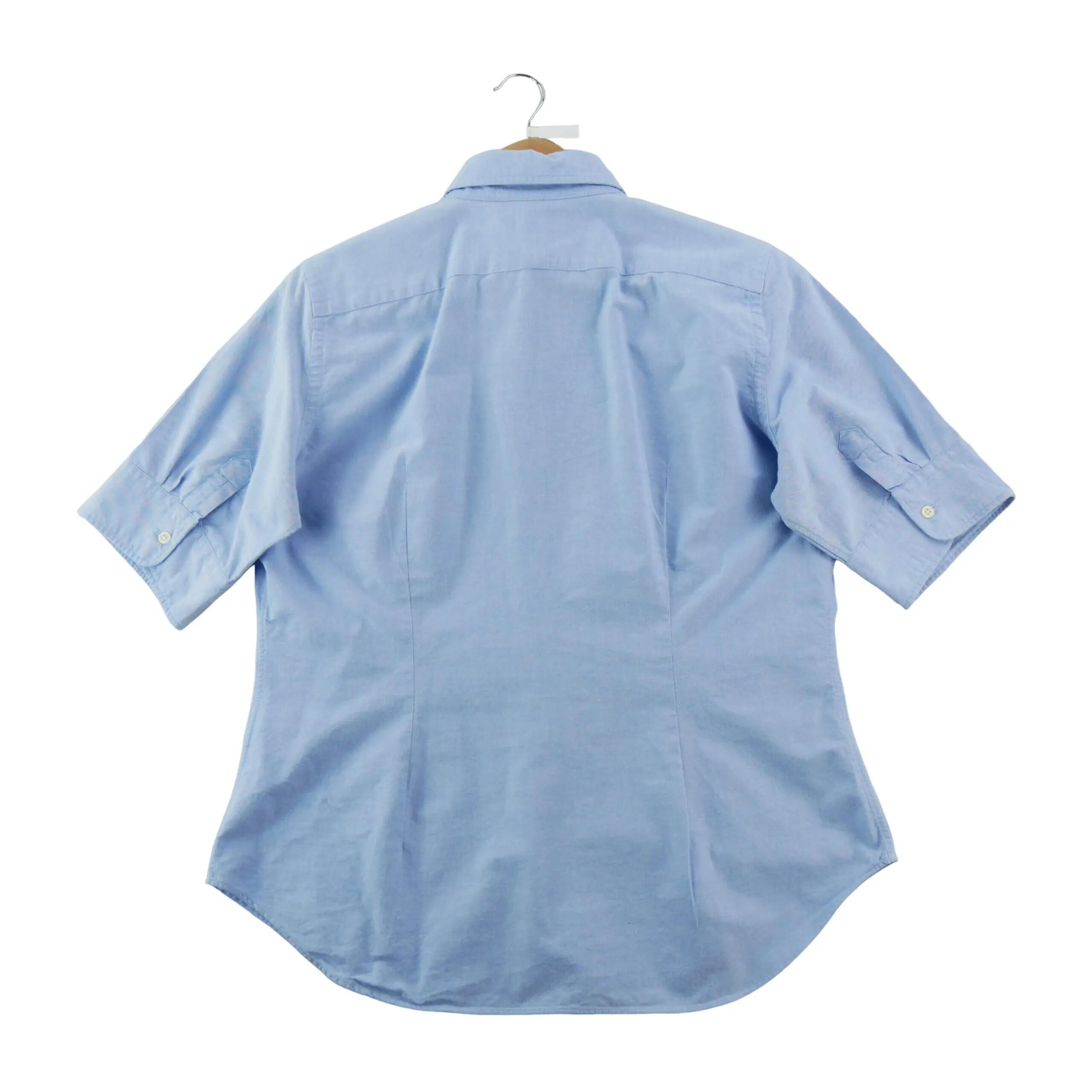 Klassische Damen-Hemden Slim Fit Blau 2/4