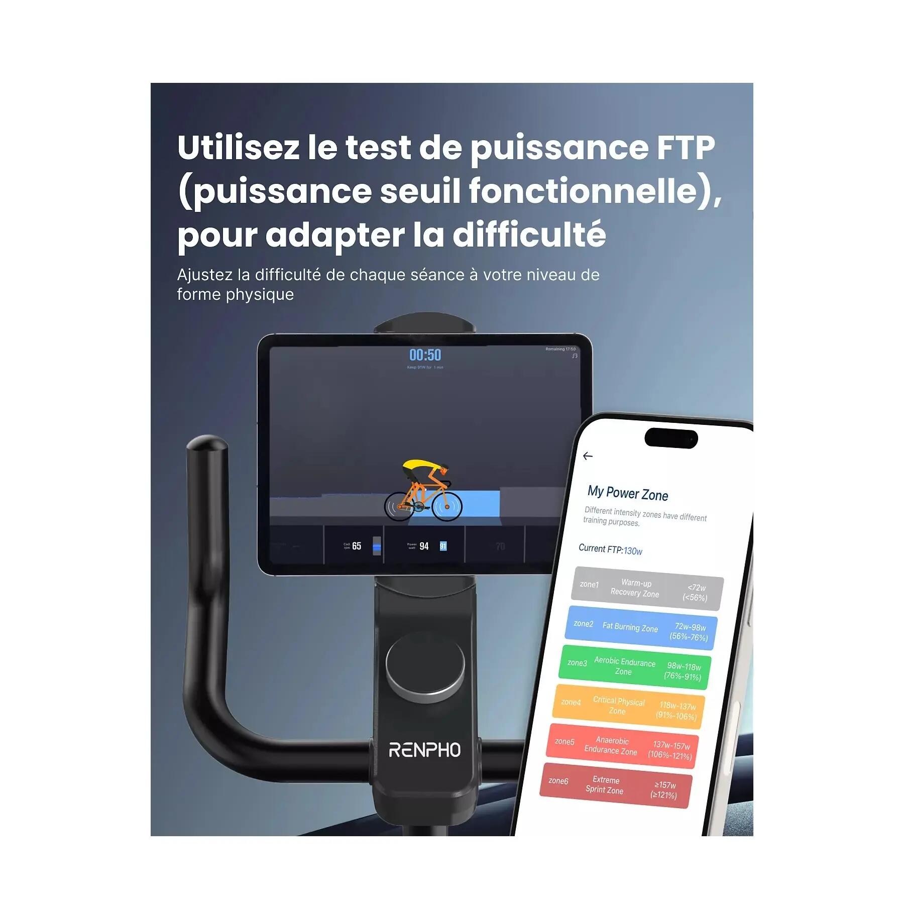 RENPHO - Vélo d'appartement connecté AI Smart Bike 4/4