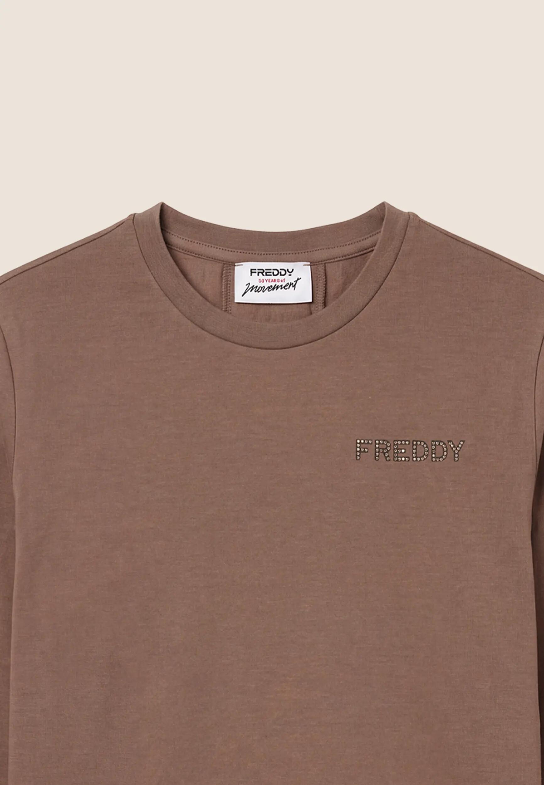 Sweat-shirt pour femmes à col rond avec fente au dos 3/3