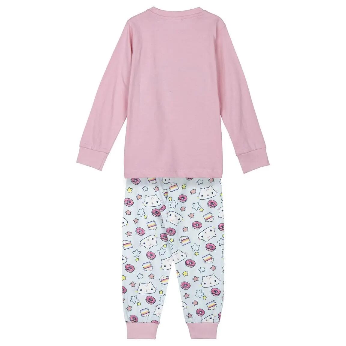 Pyjama Long Enfant Gabby's Dollhouse Deux Pièces en Coton Rose 2/6