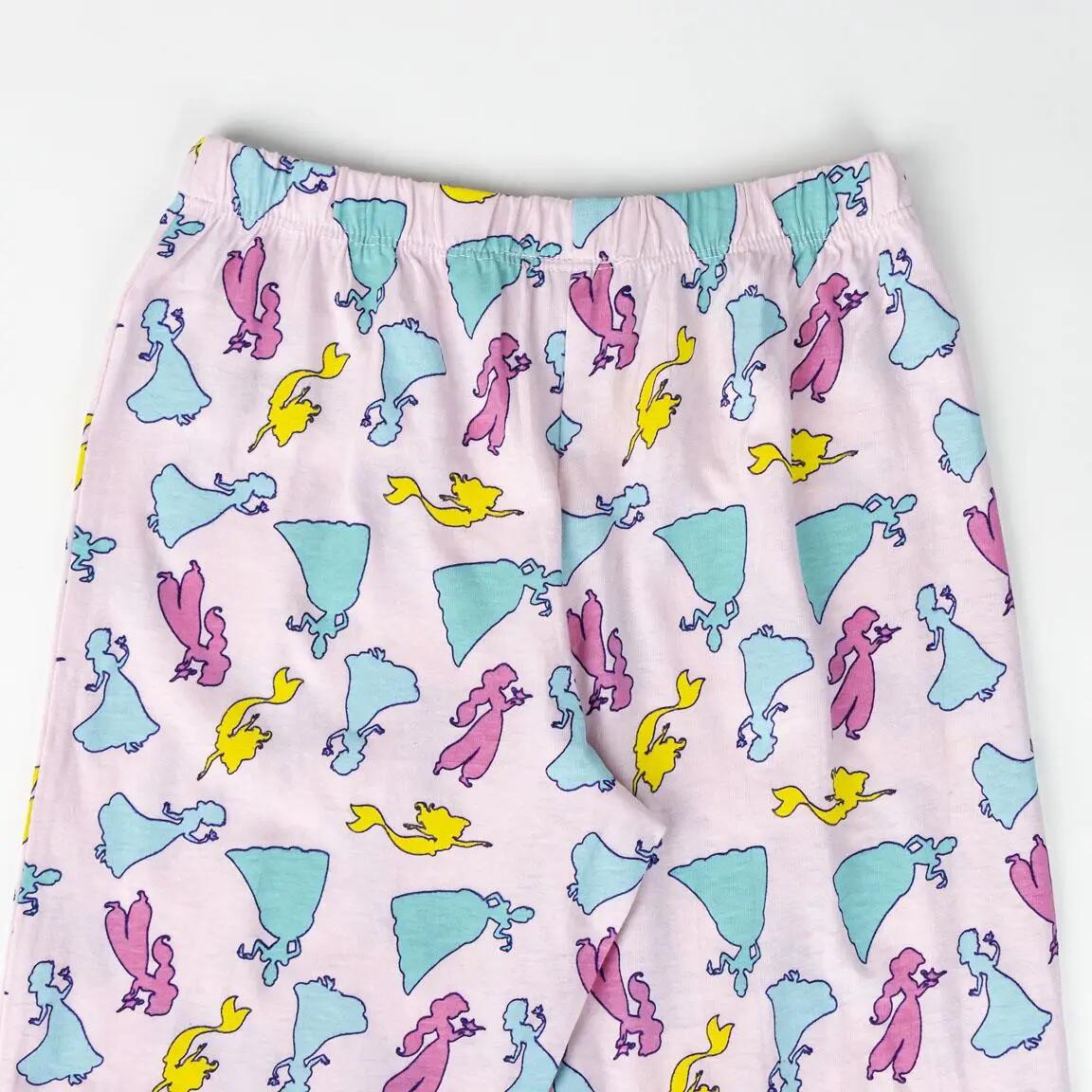 Pyjama Long Enfant Princess Deux Pièces en Coton Rose 6/6