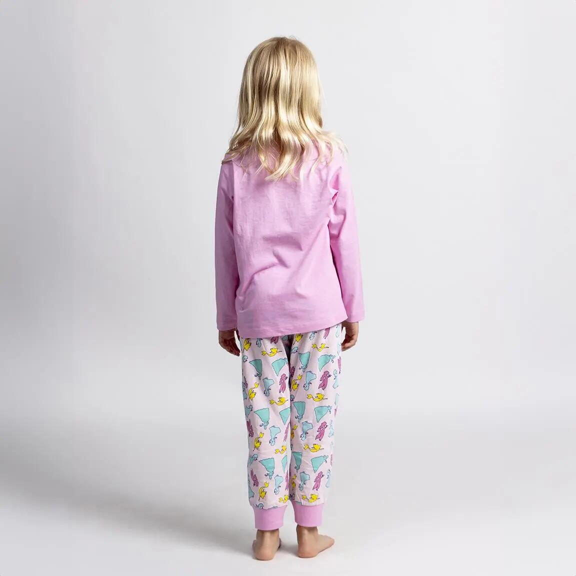 Pyjama Long Enfant Princess Deux Pièces en Coton Rose 5/6