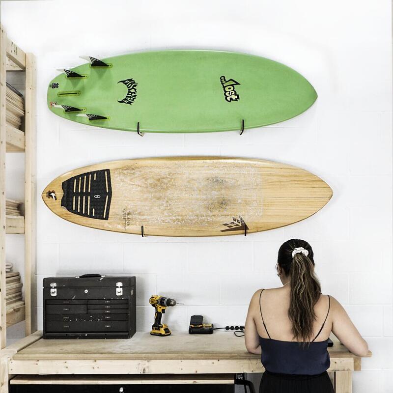 Surfboard Wandhalterung aus Holz