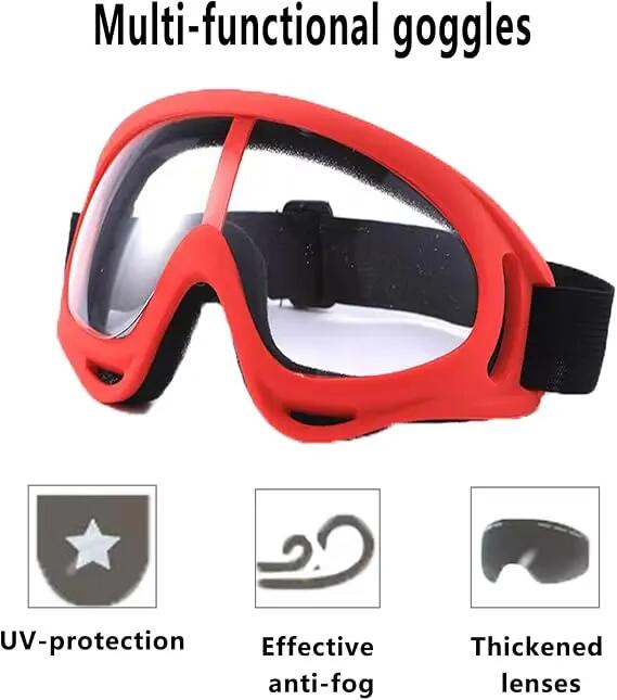 Pièce Lot De Lunettes De Sécurité Anti-Buée Avec Sangle Réglable-Résistantes 3/5