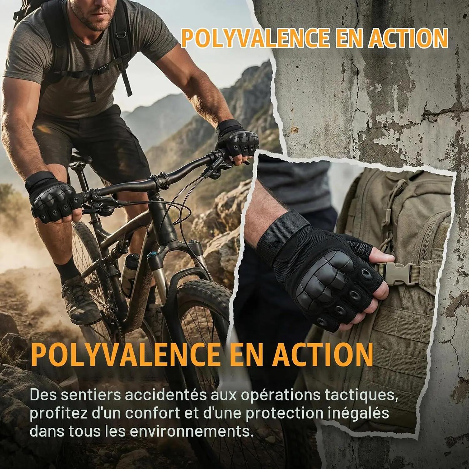 Gants de cyclisme sans doigts — antidérapants et respirants, dotés d'un design d 6/8