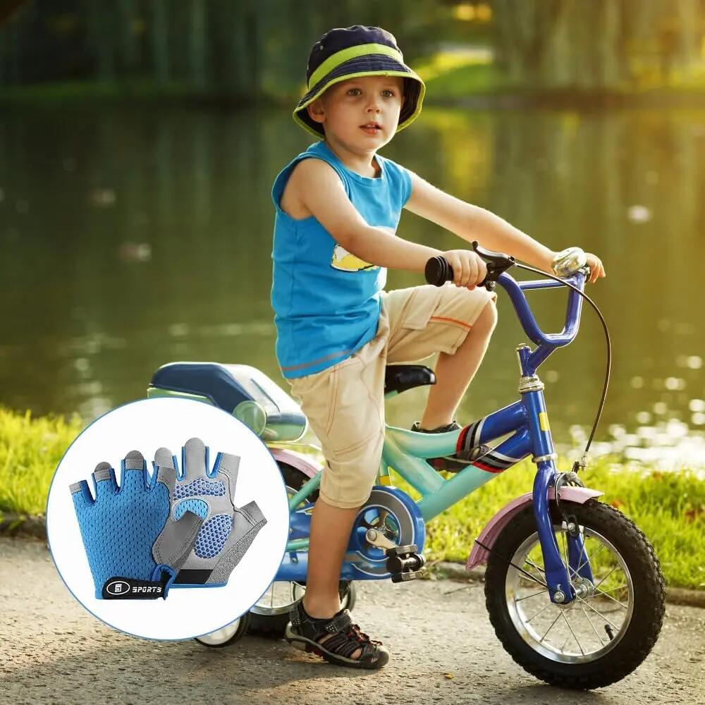 Gants de cyclisme pour enfants de 6 à 12 ans – Gants de sport antidérapants à do 6/6