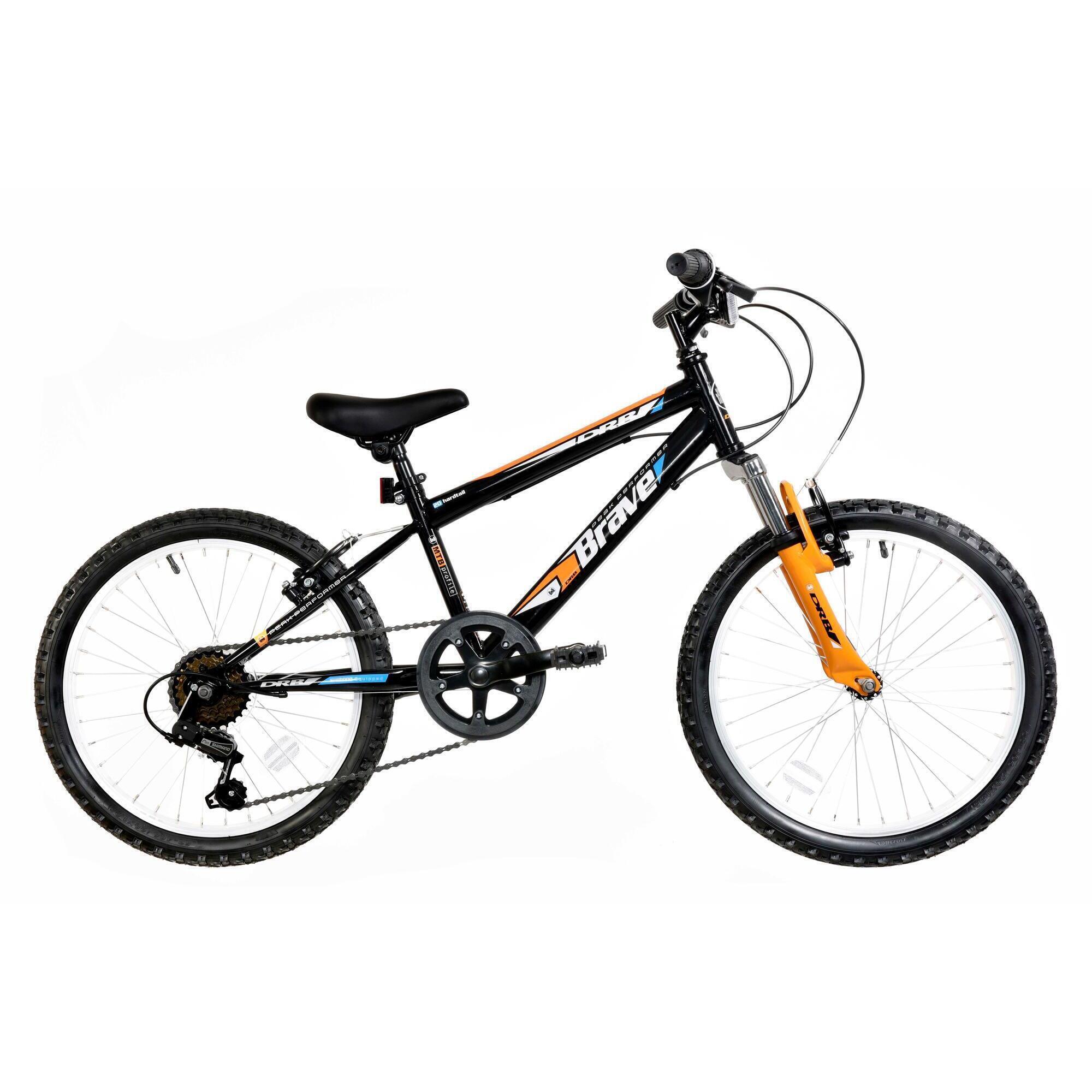 Dallingridge Brave Junior Hardtail Mountain Bike, 20In Wheel - Black/Orange 1/1