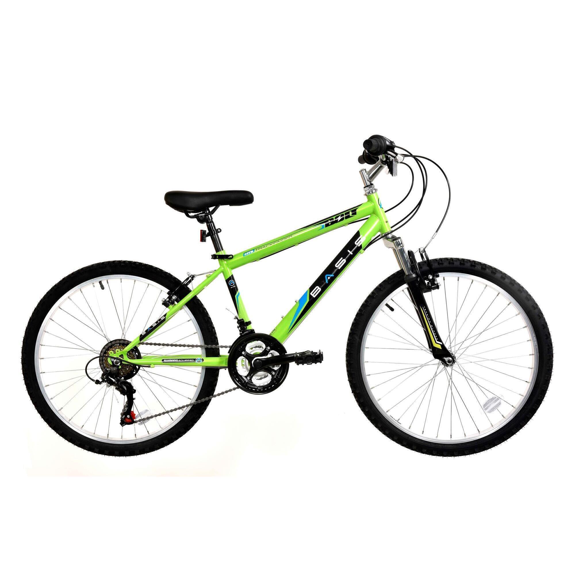 Basis Bolt Boys Hardtail Mountain Bike, 24In Wheel, 18 Speed - Lime Green 1/1