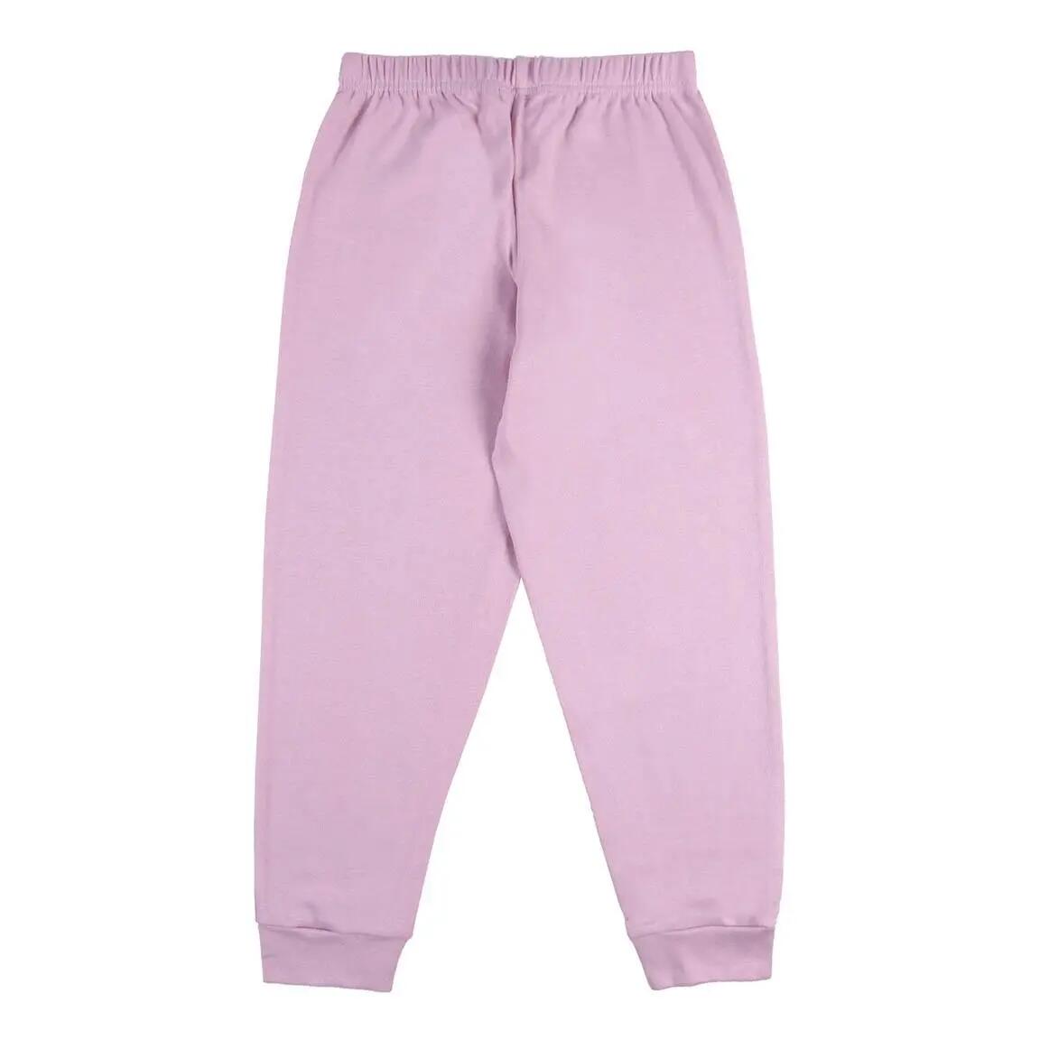 Pijama Largo Infantil Frozen de Dos Piezas de Algodón Beige 5/6