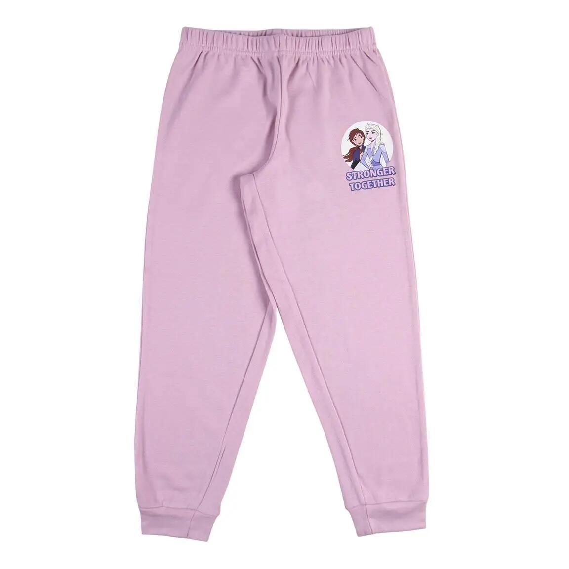 Pijama Largo Infantil Frozen de Dos Piezas de Algodón Beige 4/6