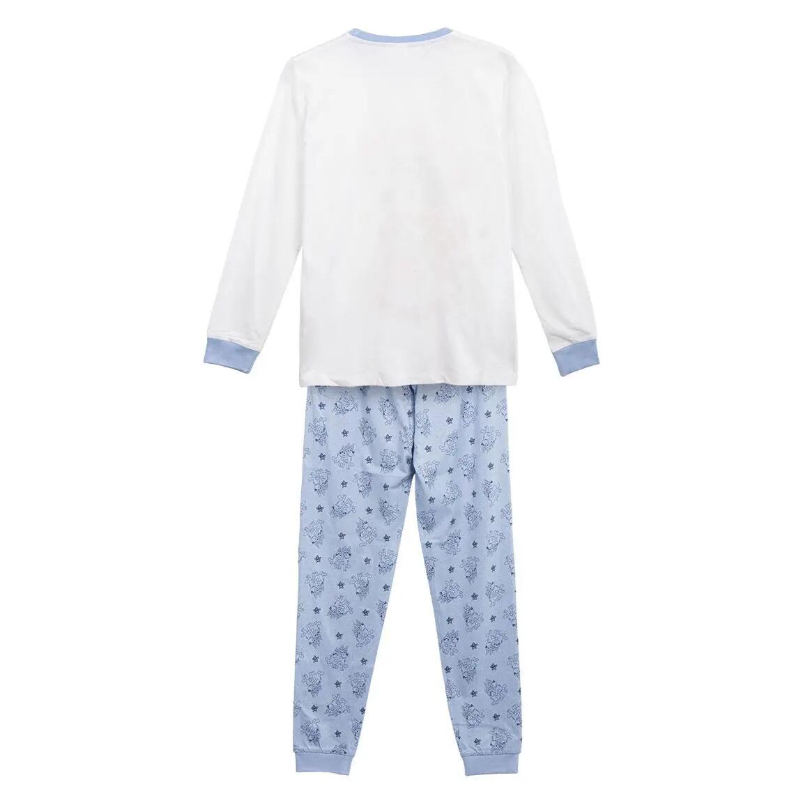 Pyjama Long Adulte Bluey Deux Pièces en Coton Bleu 2/2