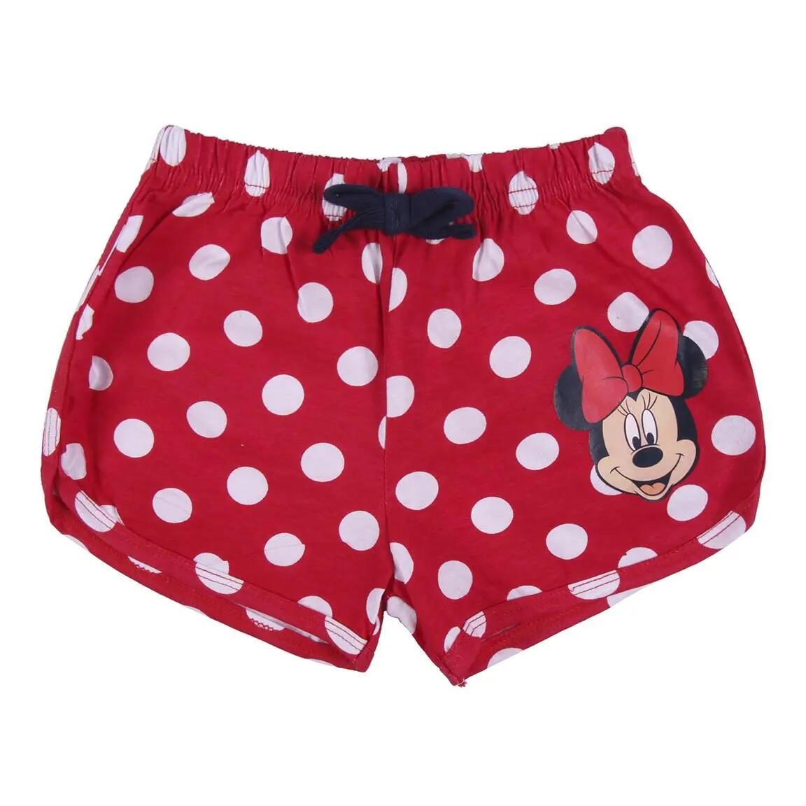 Pyjama Kort Kinder Minnie Tweedelig van Katoen Rood 4/5