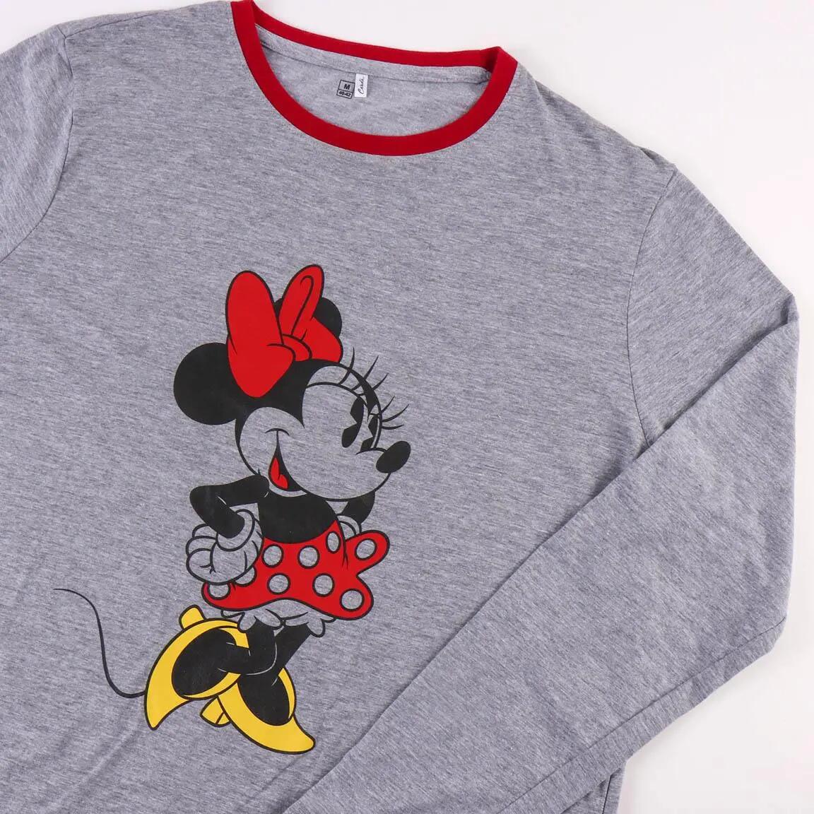 Pyjama Lang Volwassenen Minnie Tweedelig van Katoen Grijs 3/5