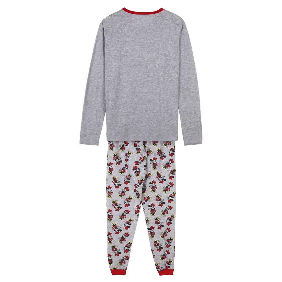 Pyjama Lang Volwassenen Minnie Tweedelig van Katoen Grijs 2/5