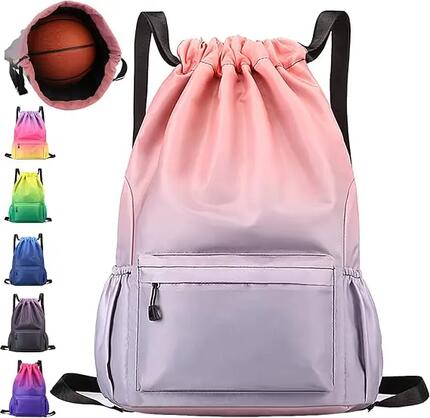 Sac à dos de sport imperméable, grand sac à dos à cordon, sac de sport 33 x 16 x