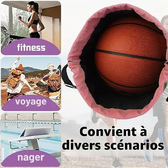 Sac à dos de sport imperméable, grand sac à dos à cordon, sac de sport 33 x 16 x 5/6