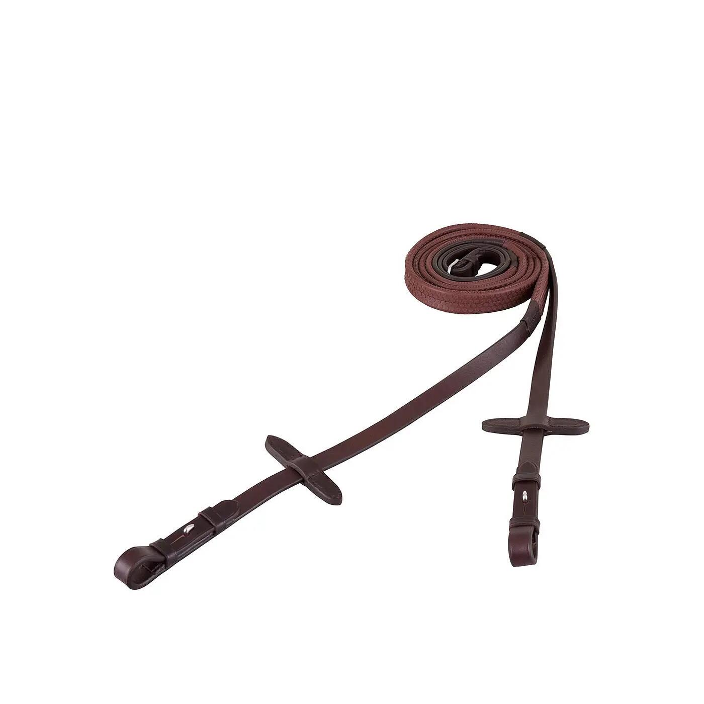 Gumowe lejce dla koni z okrągłą, ślepą pętlą BR Equitation Eventa Pro Grip 5/11
