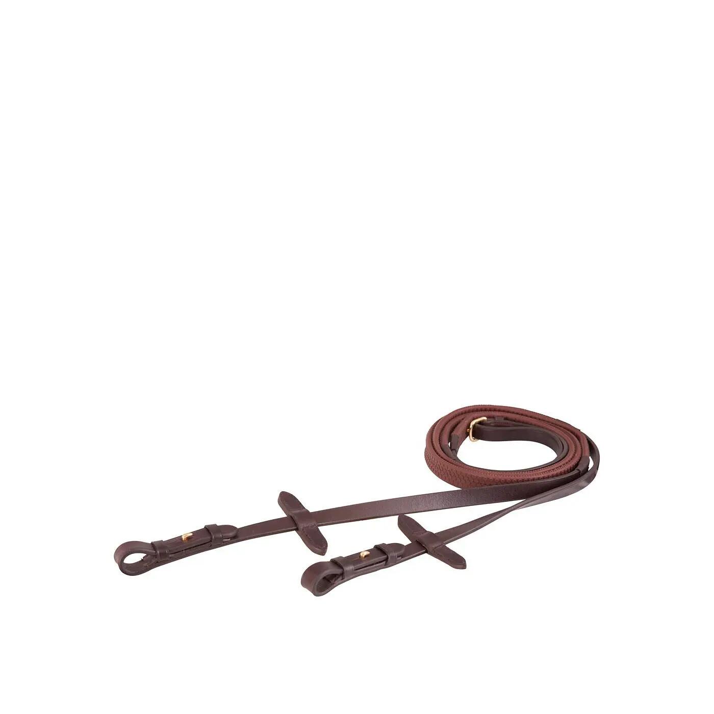 Gumowe lejce dla koni z okrągłą, ślepą pętlą BR Equitation Eventa Pro Grip 3/11