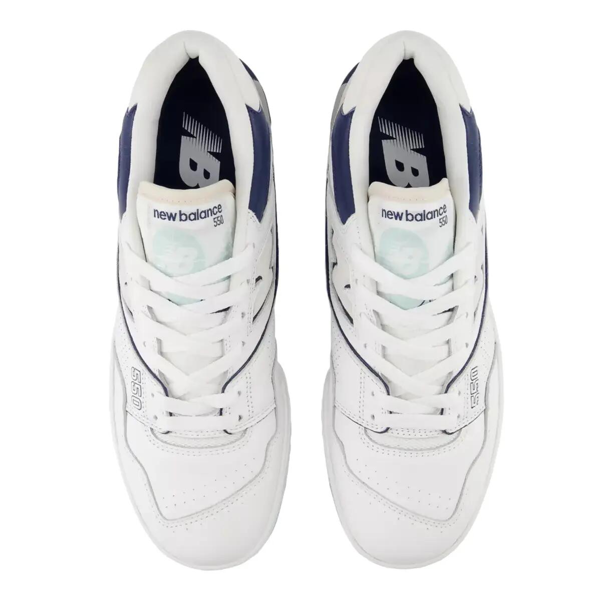New Balance 550 White Winter Fog Navy 3/6
