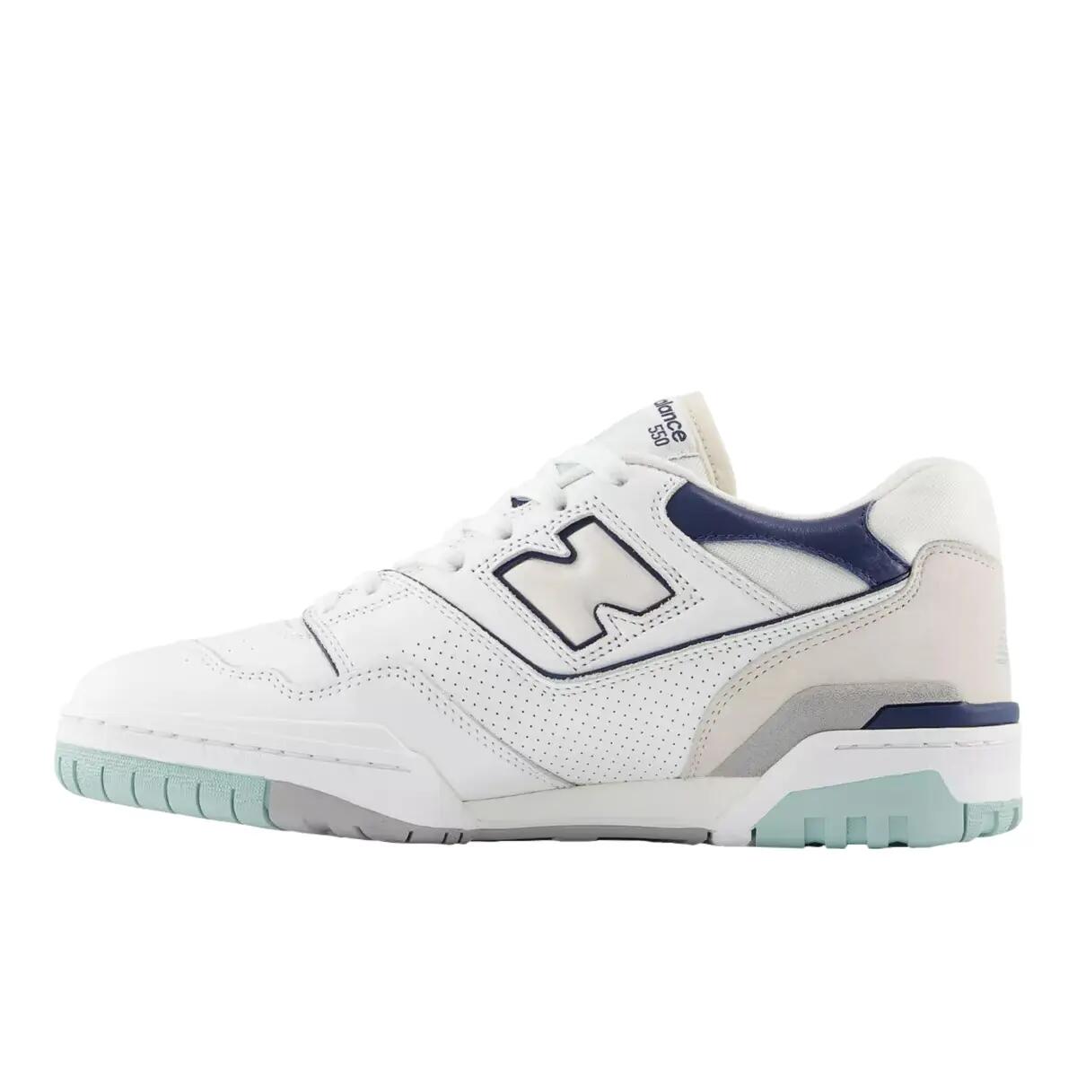 New Balance 550 White Winter Fog Navy 2/6