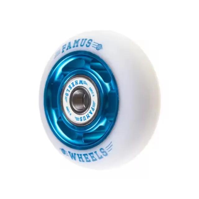 FAMUS 3 Spokes Rad 60mm Blau Weiß [x4] 2/4