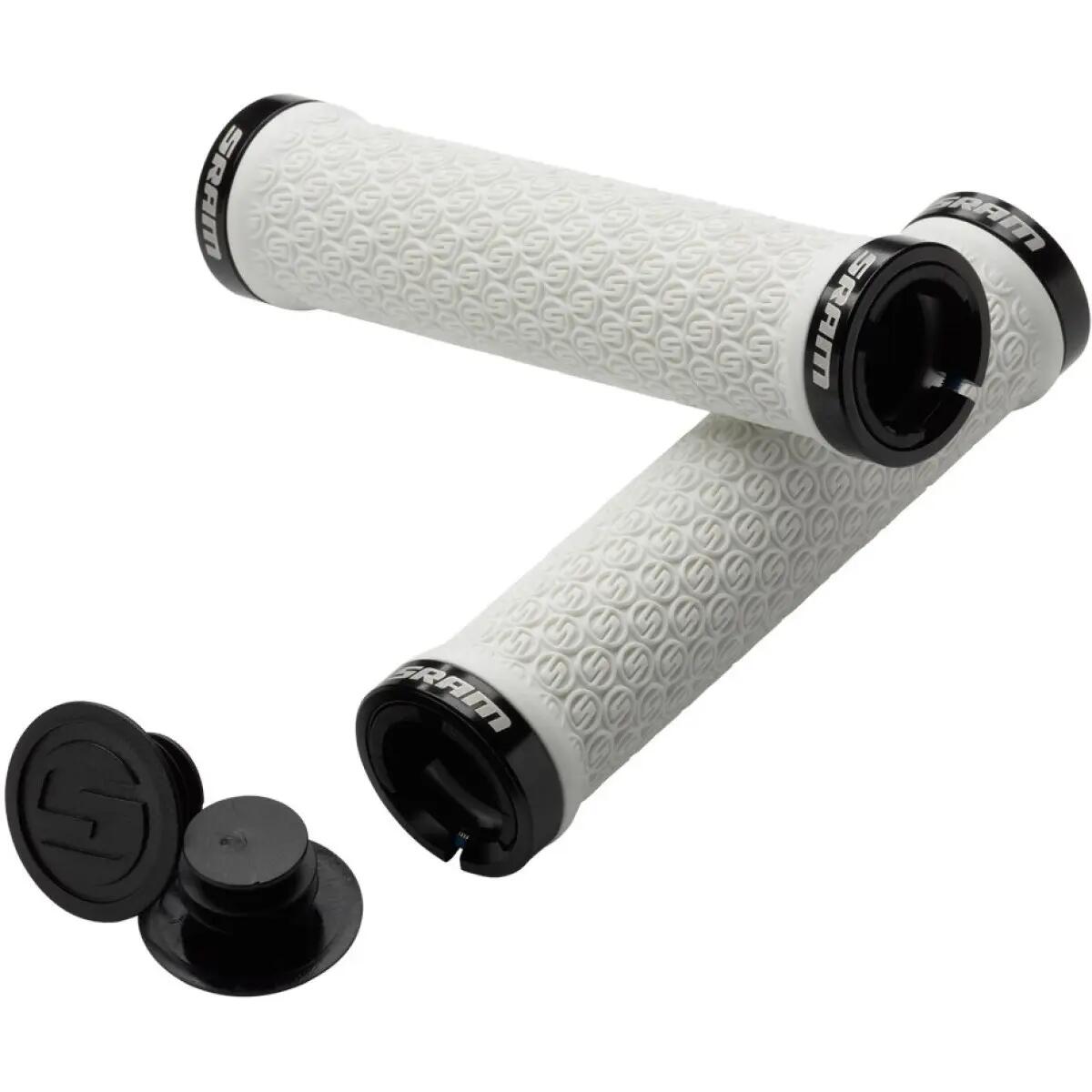 Mansoane SRAM Locking Grips, lungime 139mm, silicon de inalta calitate, alb