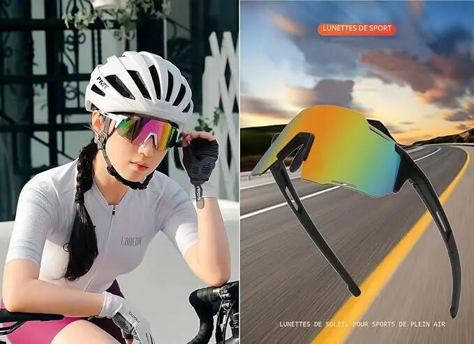 Lunettes de cyclisme, lunettes de soleil pour hommes et femmes, protection UV400 6/6