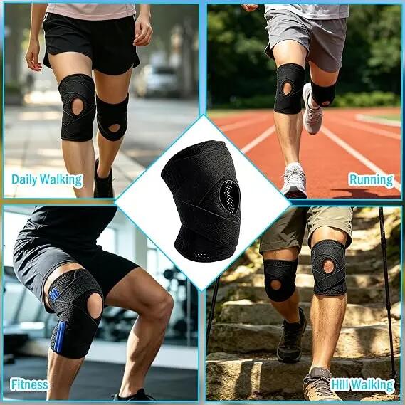 Genouillère Hommes Femme, Genouillère Sport avec Stabilisateurs Latéraux 6/6