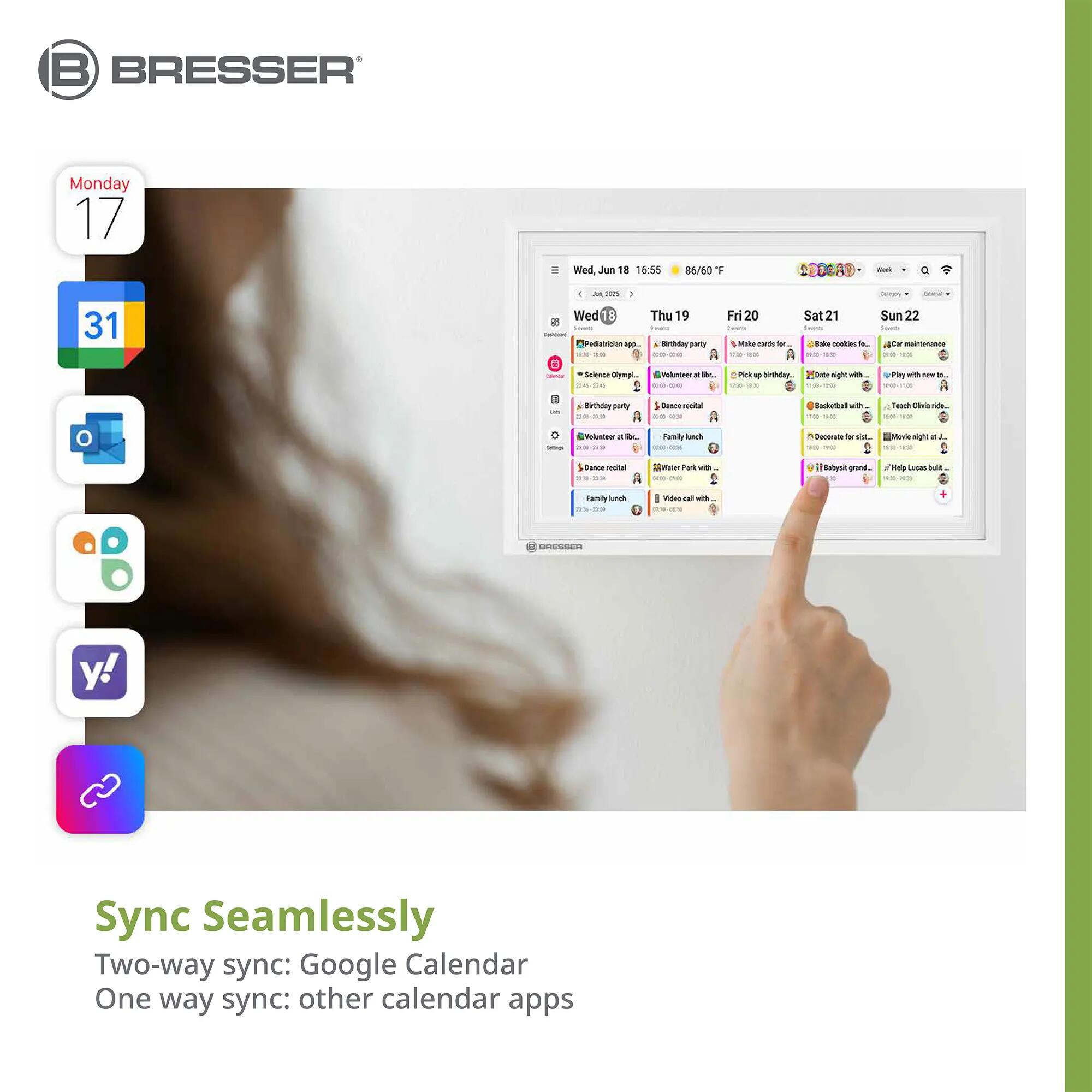 BRESSER Calendario Digital MeteoPix Touch 10.1 5/8