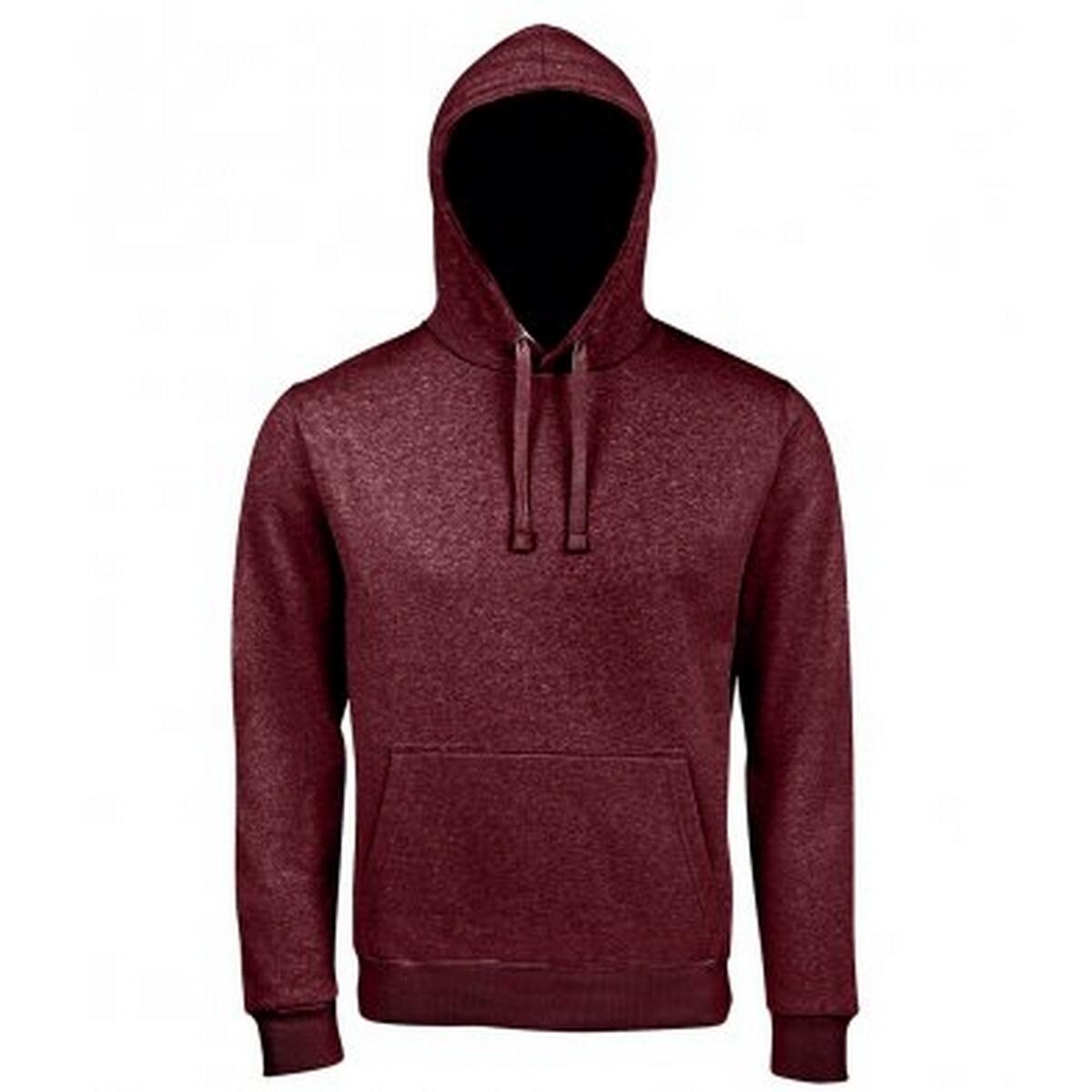 SOL'S Unisex Adults Spencer Hooded Sweatshirt (Heather Oxblood)