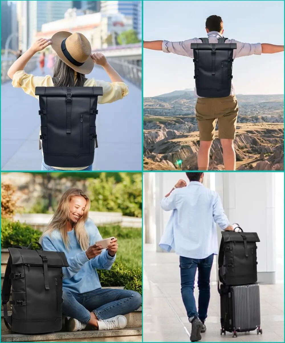 Sac à dos imperméable pour homme (33 L, extensible) pour ordinateur portable 15 7/7