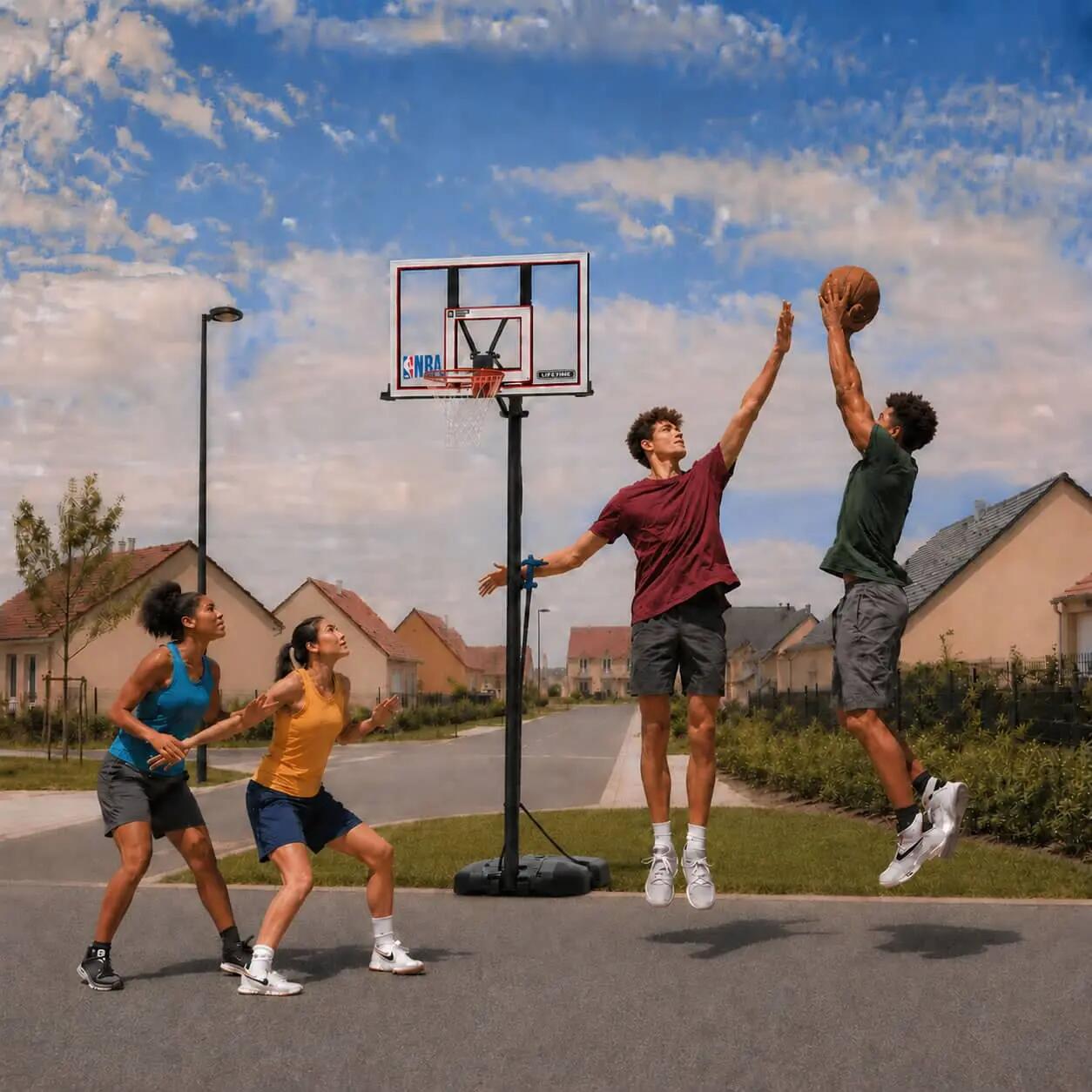 Panier de Basket NBA Front Court 48 Dunk Plexi de 2m45 à 3m05 + Garantie 5 ans 9/10