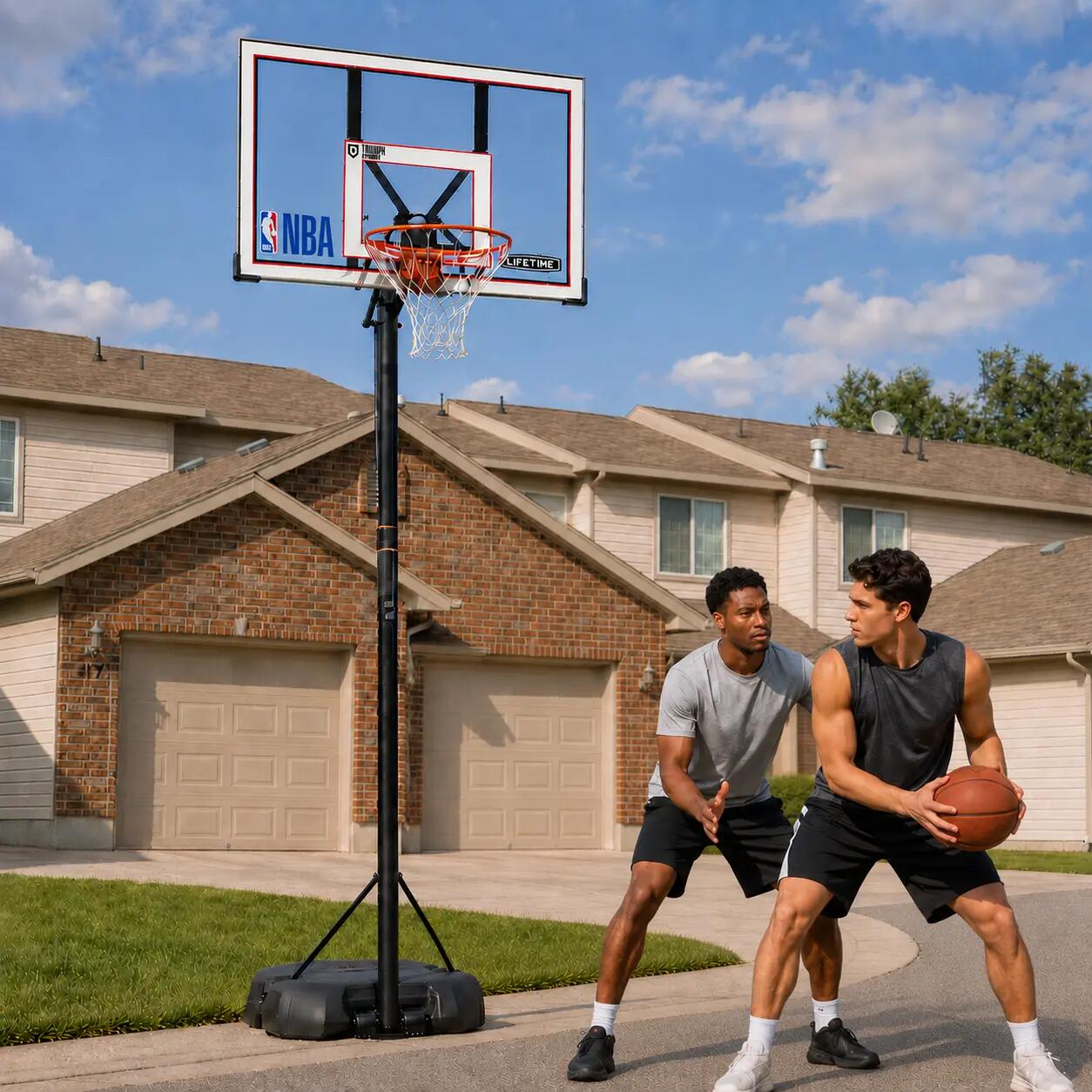 Panier de Basket NBA Front Court 48 Dunk Plexi de 2m45 à 3m05 + Garantie 5 ans 8/10