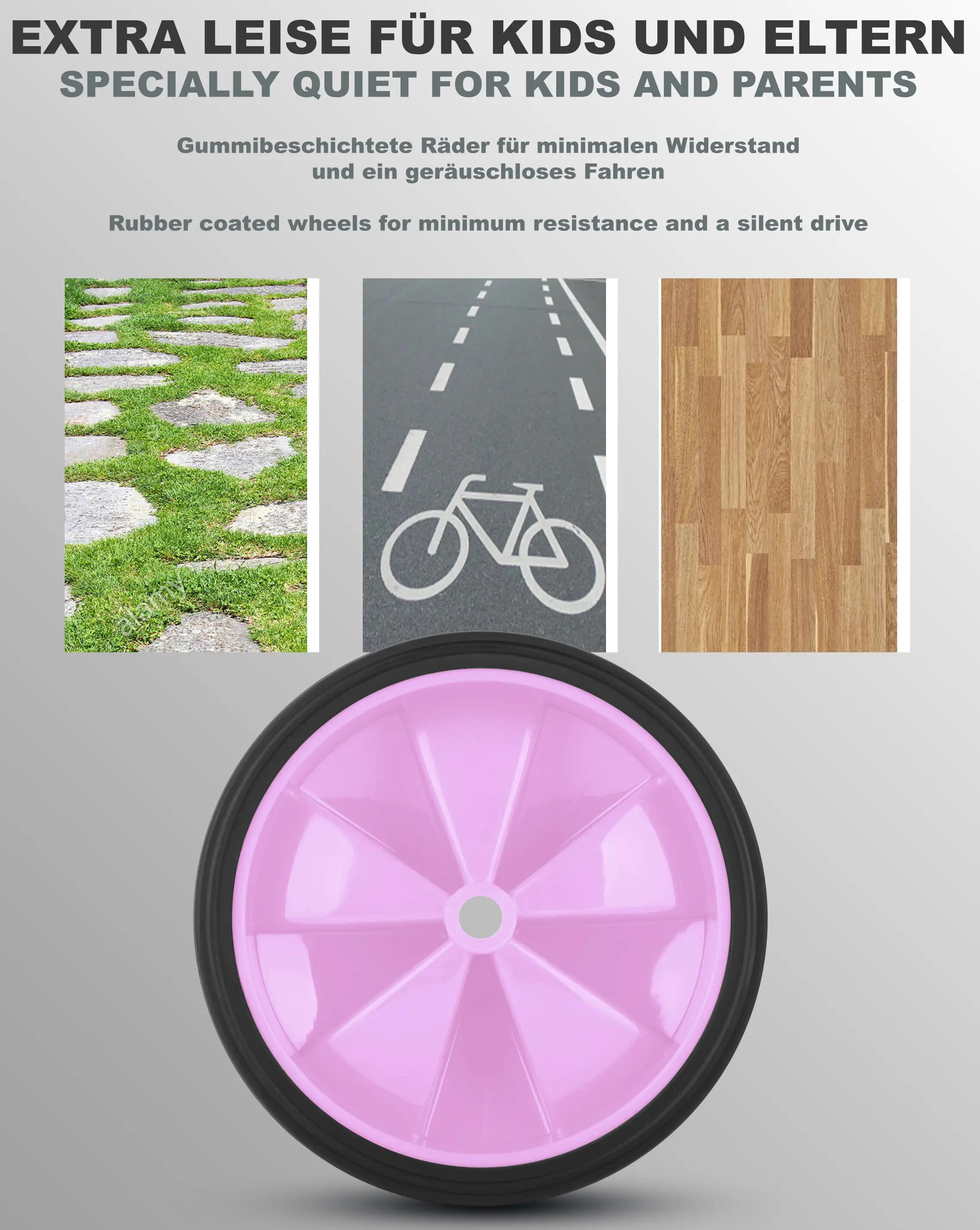 Ruedines bici infantil universales 12–18 pulgadas 135x40 mm engomados Rosas 4/7