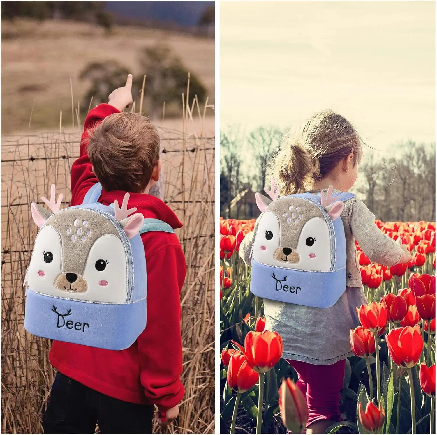 Mini-sac à dos pour enfants (maternelle) avec motifs d'animaux – Sac pour garçon 2/8