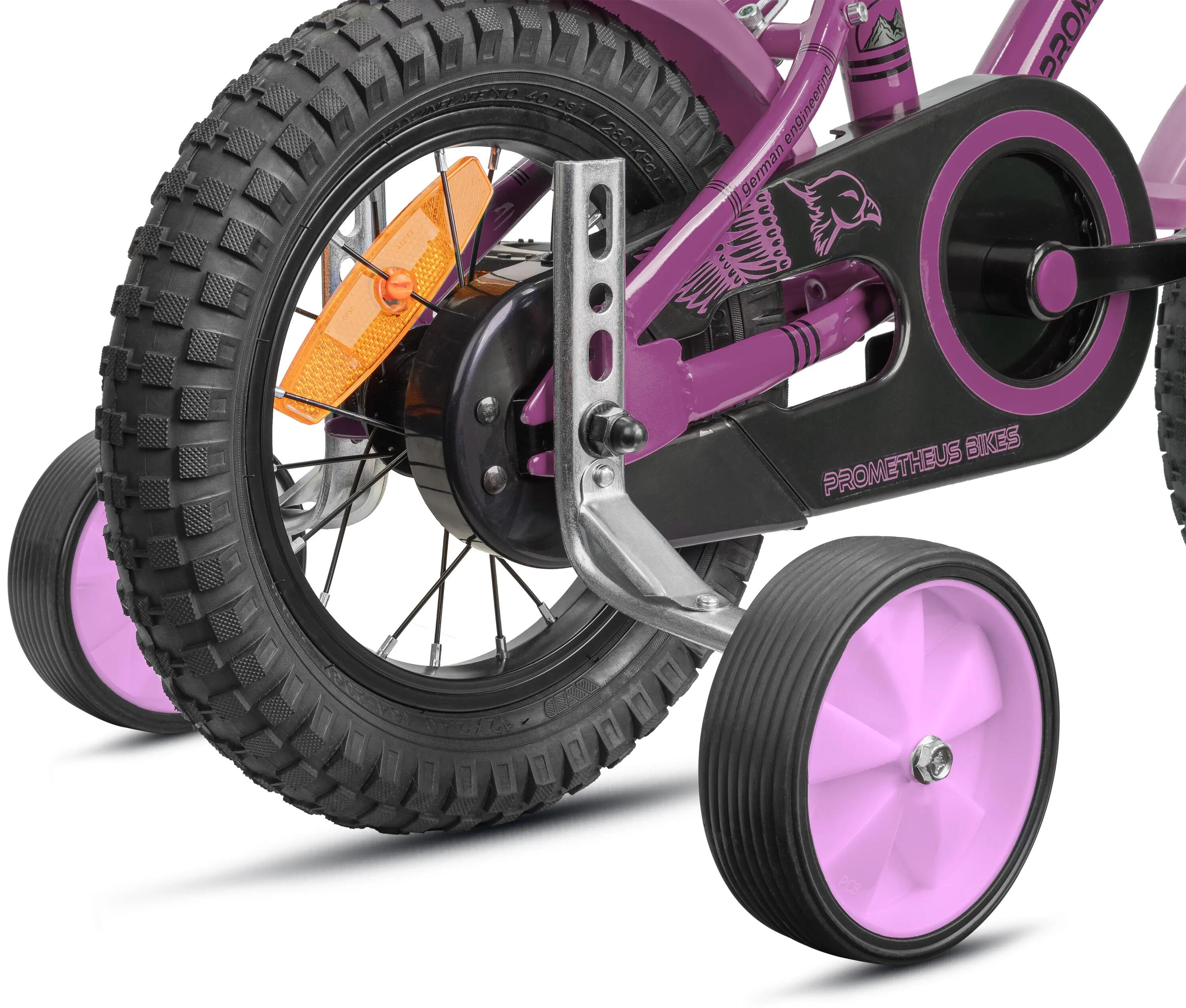 Ruedines bici infantil universales 12–18 pulgadas 135x40 mm engomados Rosas 3/7