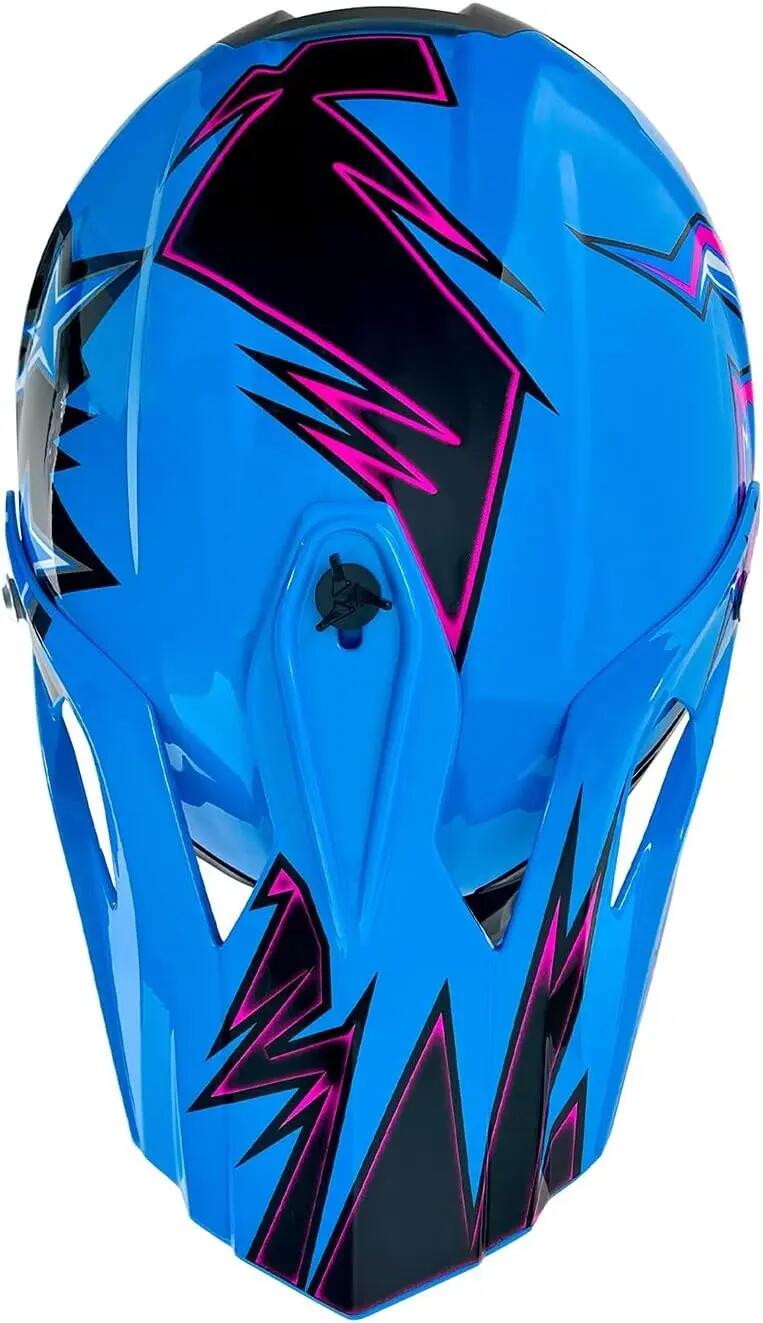 Casque Moto Enfant 7-14, Casque Moto Cross pour Les Adolescents Homme Protection 7/7