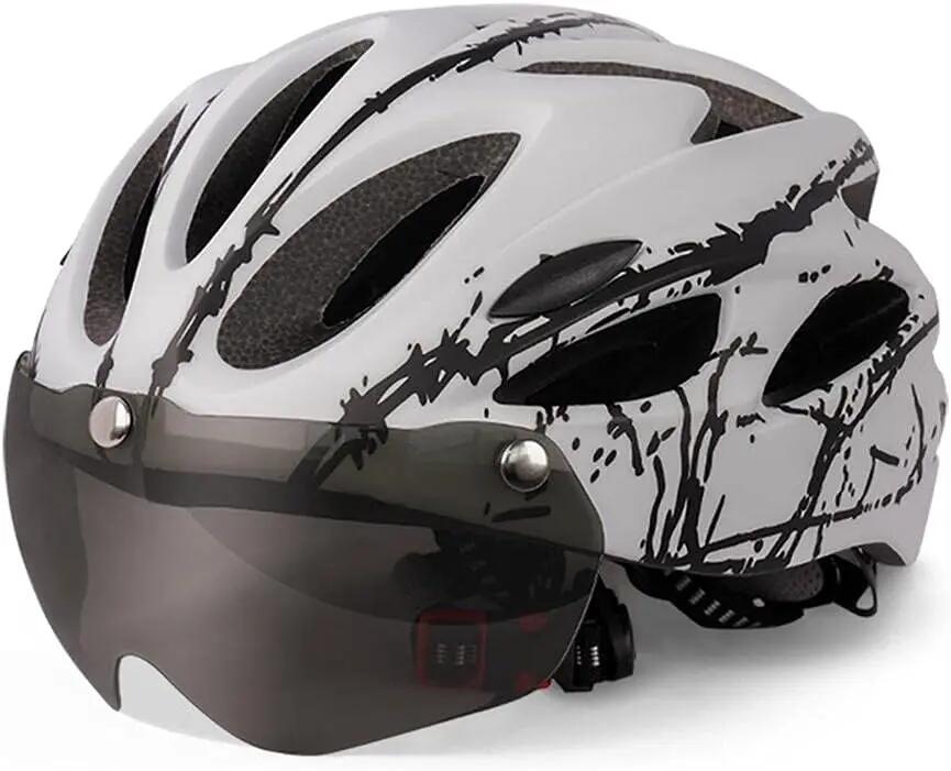 Casque de Vélo pour, Casque Trottinette Électrique Adulte avec Visière Magnétiqu 1/8