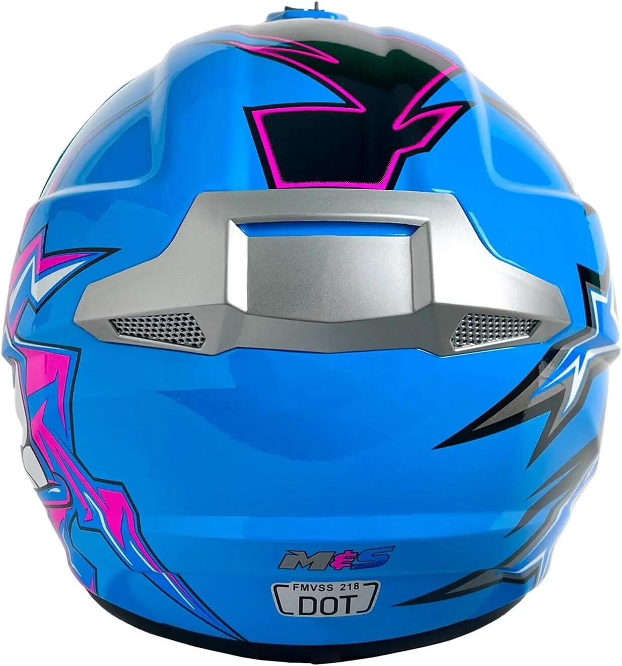Casque Moto Enfant 7-14, Casque Moto Cross pour Les Adolescents Homme Protection 6/7