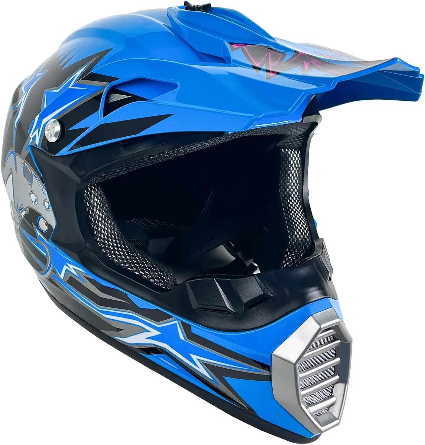 Casque Moto Enfant 7-14, Casque Moto Cross pour Les Adolescents Homme Protection 5/7