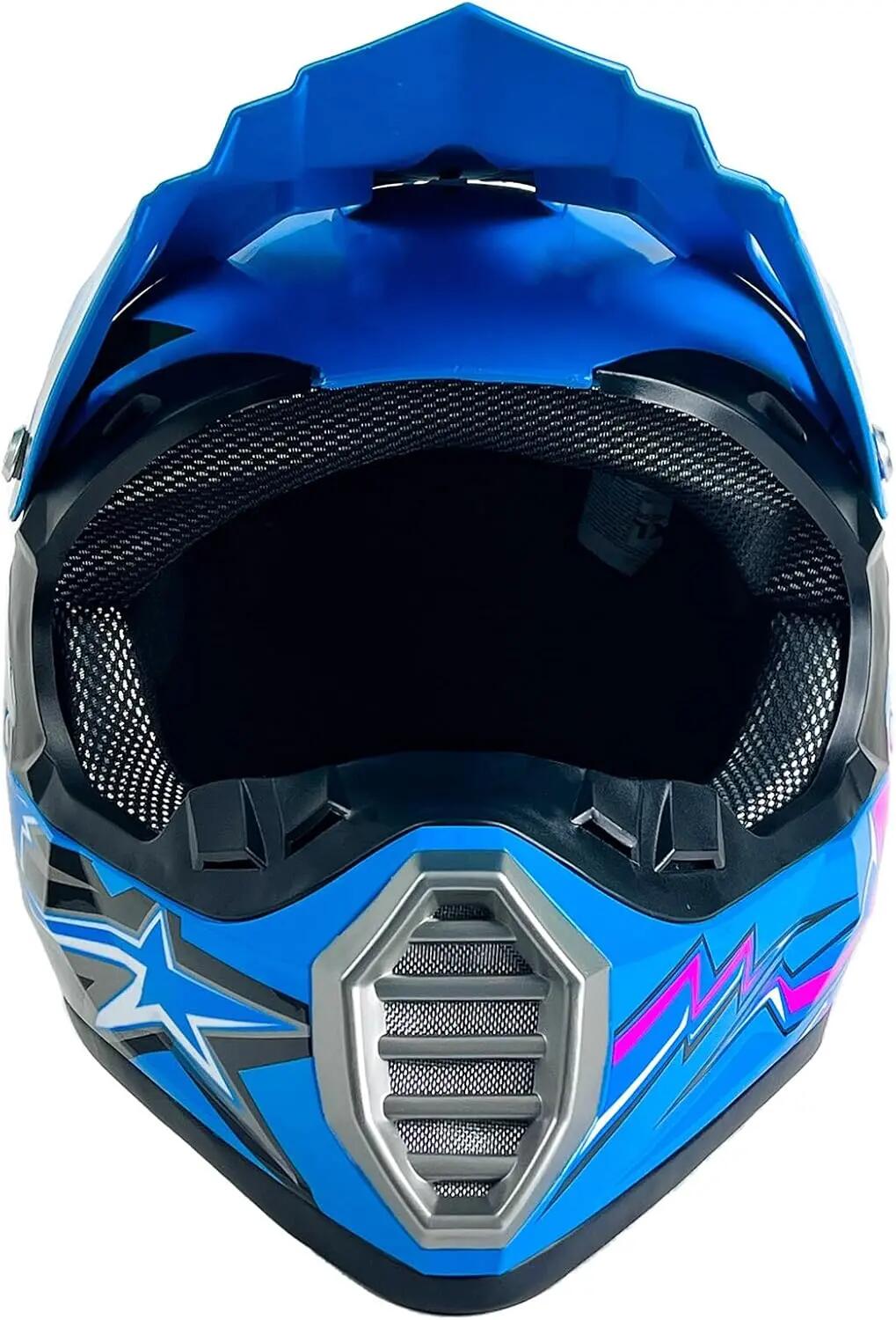 Casque Moto Enfant 7-14, Casque Moto Cross pour Les Adolescents Homme Protection 4/7