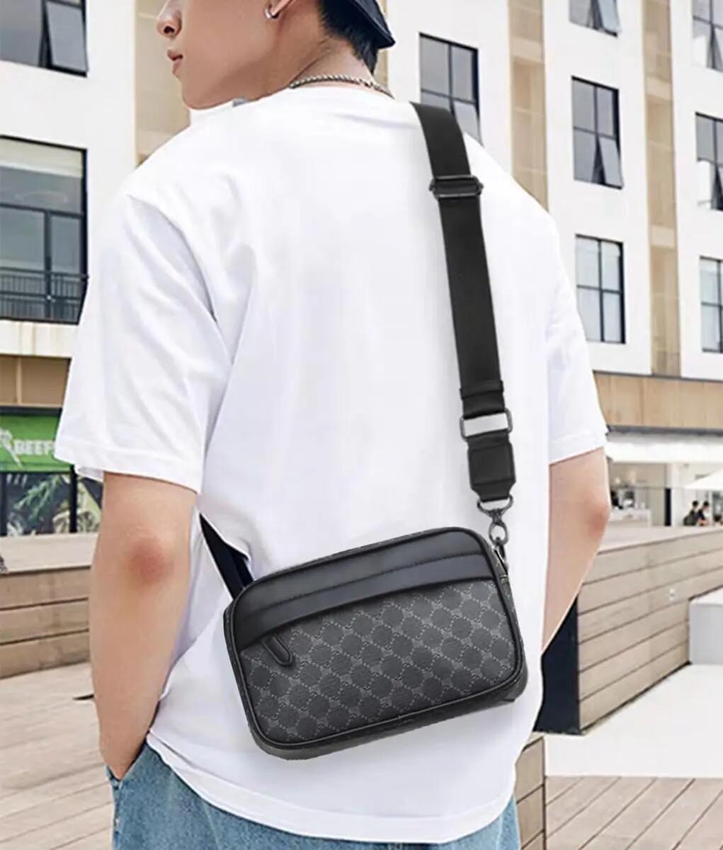 Sacs à bandoulière pour homme, sac à bandoulière multifonction, sac à bandoulièr 5/6