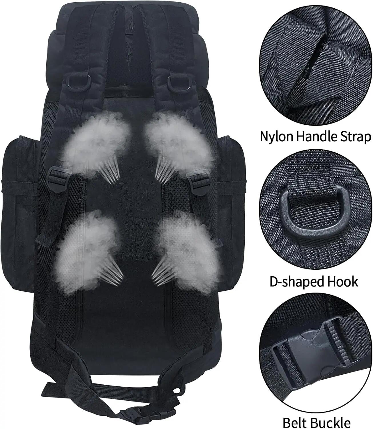 80L Extra Large Waterproof Hiking Backpack for Camping Climbing Trekking Outdoor 6/7