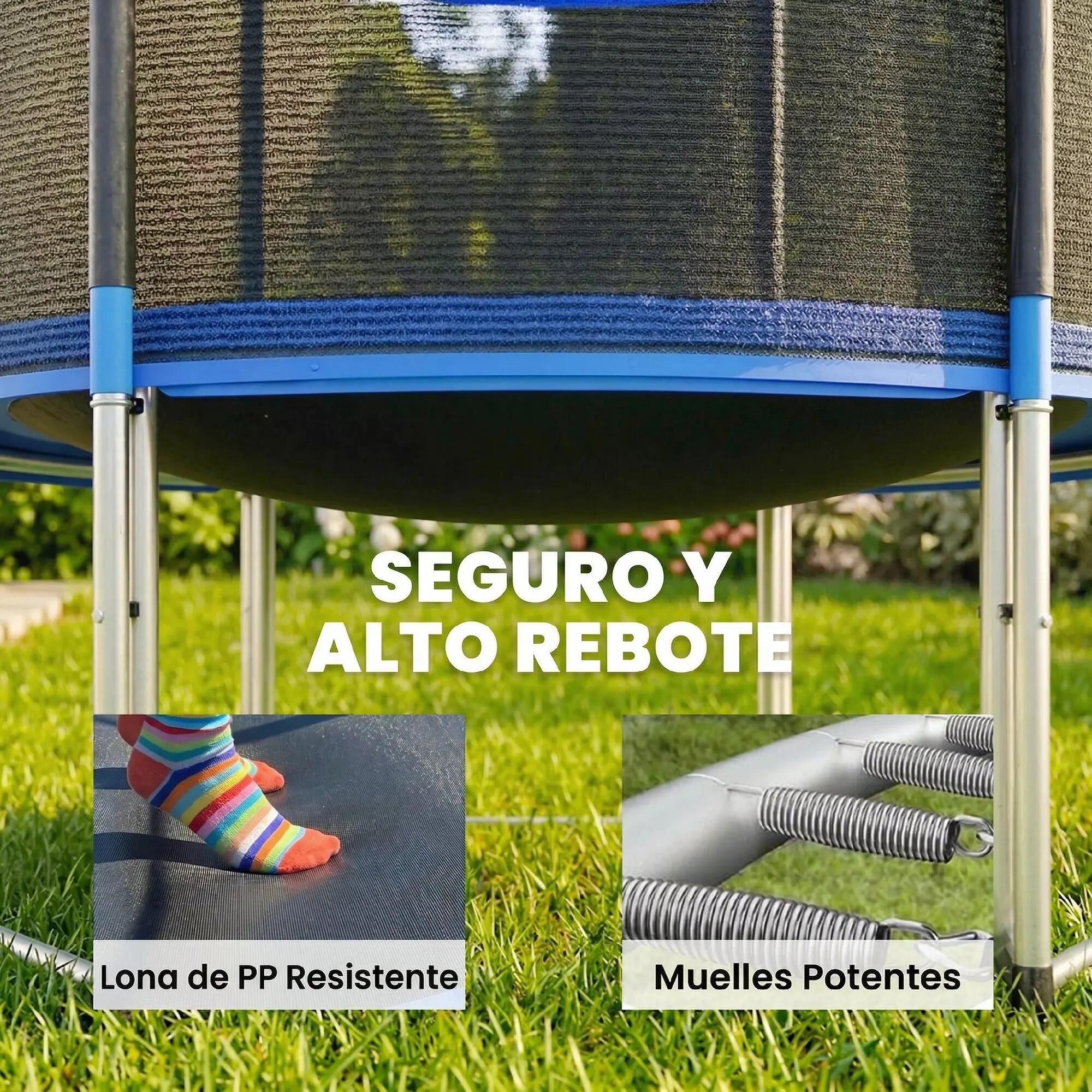 Trampoline d'extérieur Ø244 cm pour enfants avec filet de sécurité, échelle et c 8/9