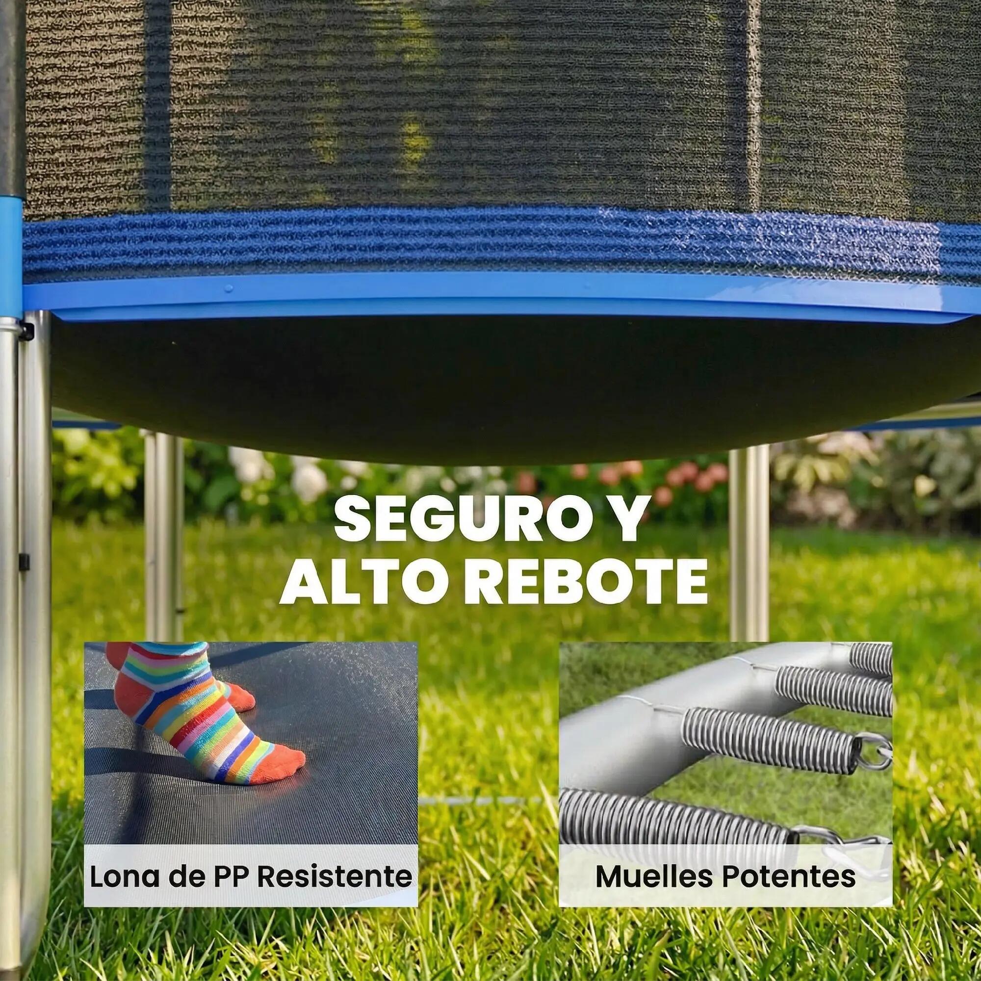 Trampoline d'extérieur Ø305 cm pour enfants avec filet de sécurité, échelle et c 8/9