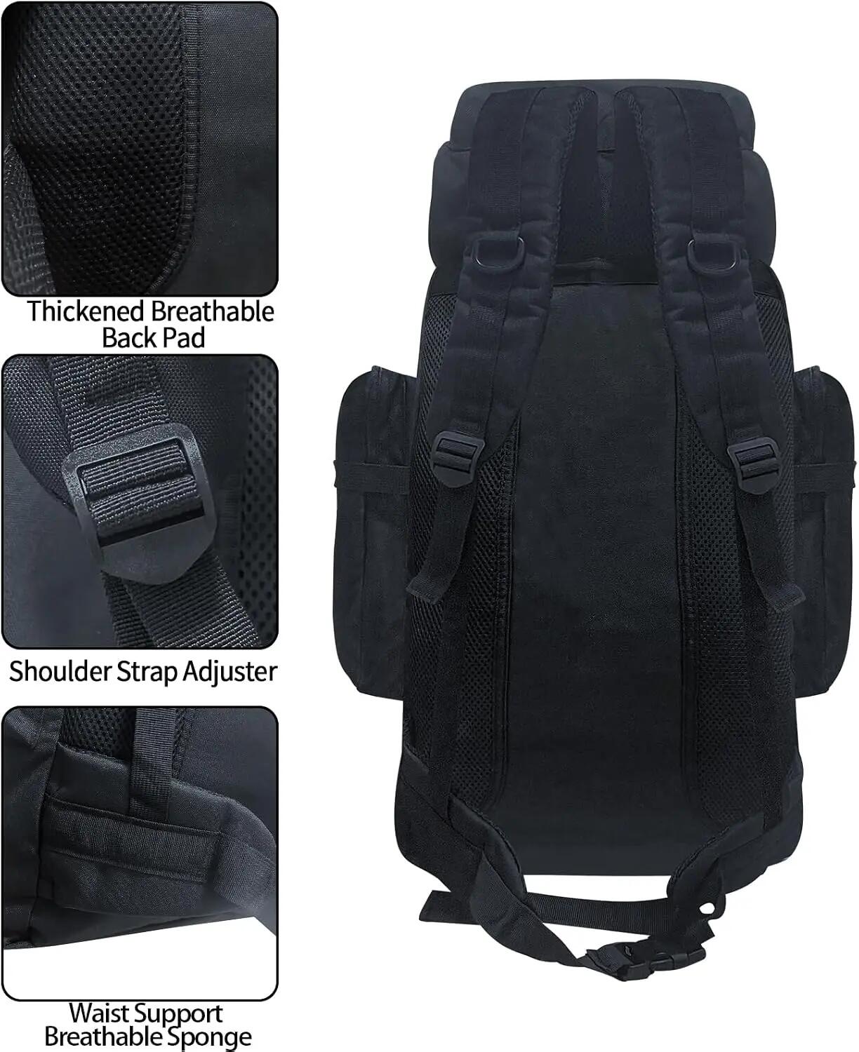 80L Extra Large Waterproof Hiking Backpack for Camping Climbing Trekking Outdoor 4/7