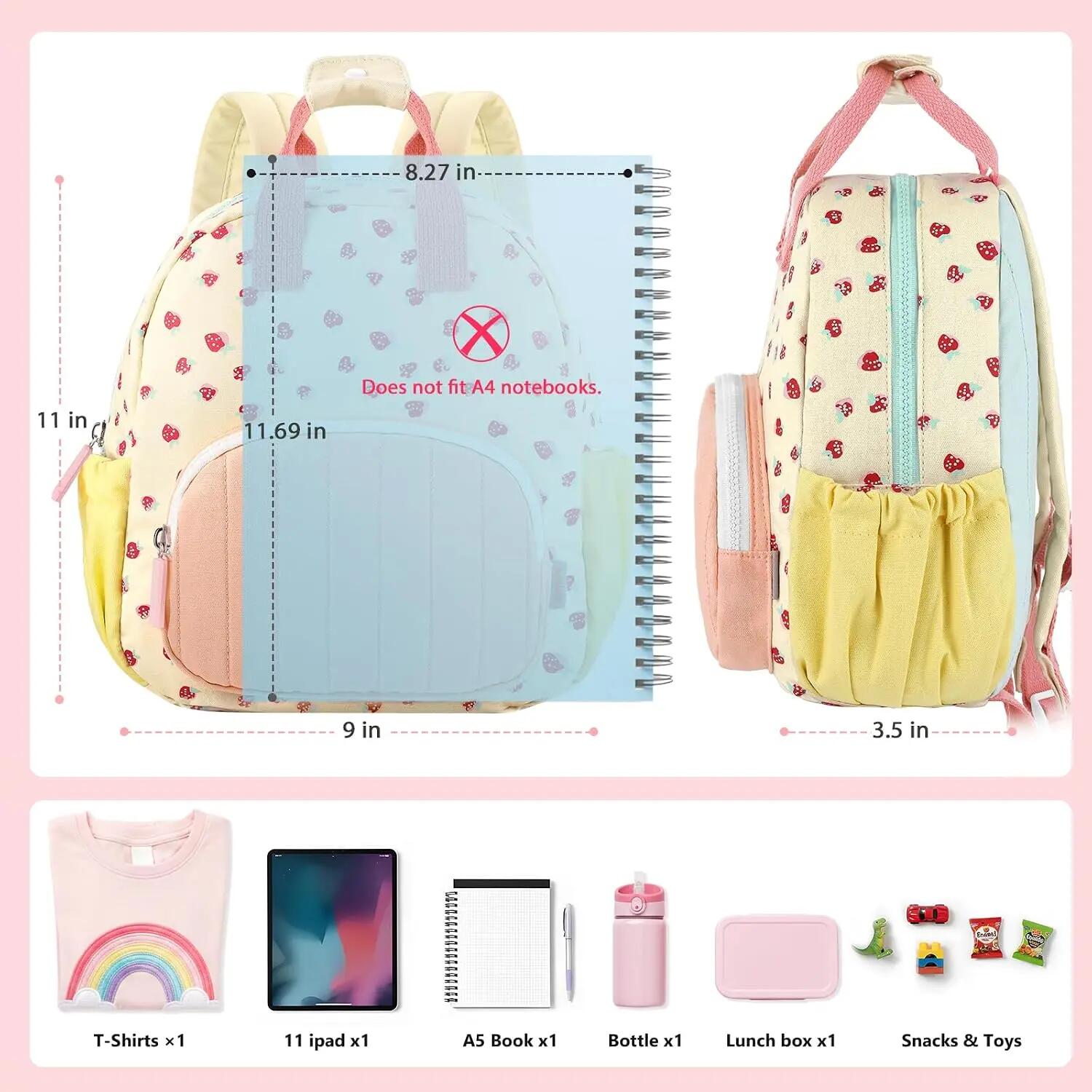 Sac à dos pour filles – Sac de voyage avec poches latérales et bretelles réglabl 4/8